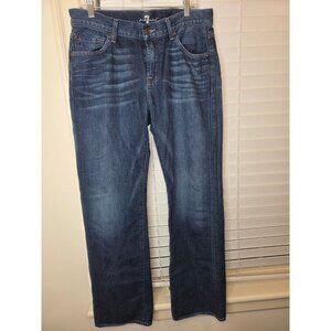 7 For All Mankind Austyn Mens Relaxed Straight Leg Jeans 33x32 100% Cotton